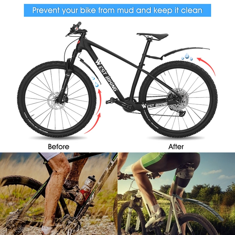WEST BIKING Parafanghi pieghevoli retrattili per mountain bike, WEST BIKING Mudguards
