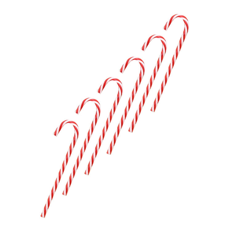 6 pezzi / confezione decorazioni natalizie decorazioni natalizie per alberi di Natale con bastoncini di zucchero, Candy Cane