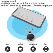Localizzatore di allarme bidirezionale T1 Bluetooth 5.0 intelligente con portachiavi, White, Black