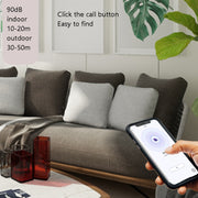 Localizzatore di allarme bidirezionale T1 Bluetooth 5.0 intelligente con portachiavi, White, Black