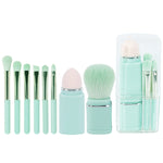 Pennello per trucco quadrato 8 in 1 Mini Pennello per fard retrattile portatile Pennello per ombretto Set per trucco per principianti, 8 in 1(Milk White), 8 in 1( Wine Red), 8 in 1(Light-skinned), 8 in 1(Light Blue)