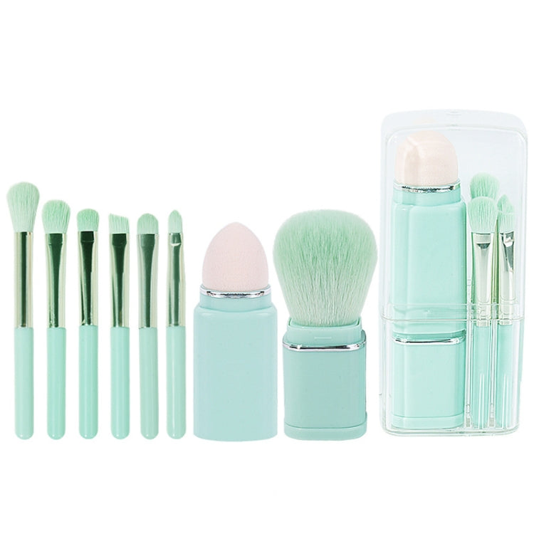 Pennello per trucco quadrato 8 in 1 Mini Pennello per fard retrattile portatile Pennello per ombretto Set per trucco per principianti, 8 in 1(Milk White), 8 in 1( Wine Red), 8 in 1(Light-skinned), 8 in 1(Light Blue)