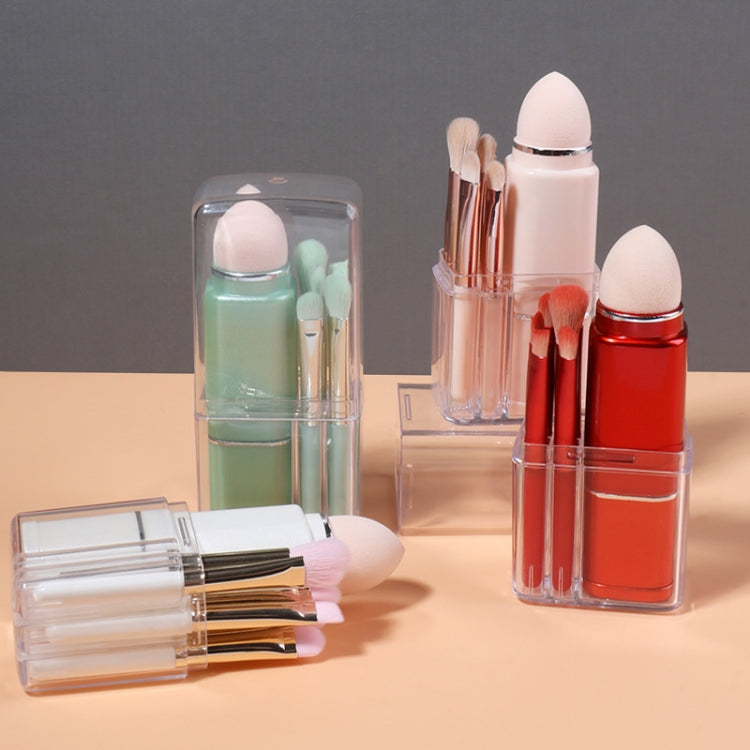 Pennello per trucco quadrato 8 in 1 Mini Pennello per fard retrattile portatile Pennello per ombretto Set per trucco per principianti, 8 in 1(Milk White), 8 in 1( Wine Red), 8 in 1(Light-skinned), 8 in 1(Light Blue)