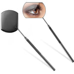 3 PCS Estensione del ciglio Specchio di ispezione portatile Lente rettangolare Anti-deformazione Radice Specchio antiappannamento Specchio per ciglia, Colorful, Titanium Black, Rose Gold, Golden, Silver