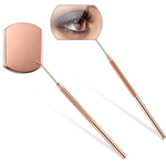 3 PCS Estensione del ciglio Specchio di ispezione portatile Lente rettangolare Anti-deformazione Radice Specchio antiappannamento Specchio per ciglia, Colorful, Titanium Black, Rose Gold, Golden, Silver