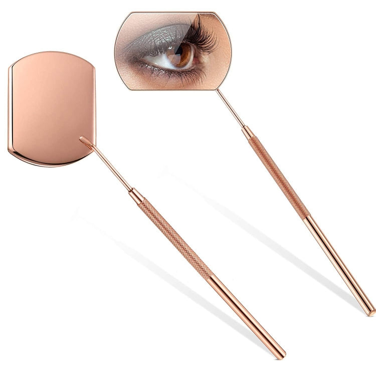 3 PCS Estensione del ciglio Specchio di ispezione portatile Lente rettangolare Anti-deformazione Radice Specchio antiappannamento Specchio per ciglia, Colorful, Titanium Black, Rose Gold, Golden, Silver