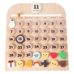Calendario perpetuo in legno magnetico per bambini