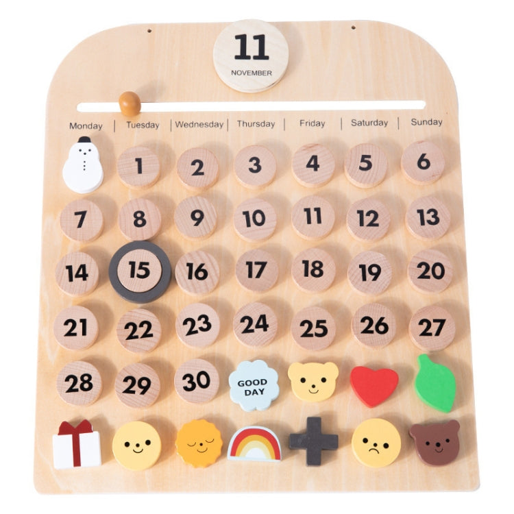 Calendario perpetuo in legno magnetico per bambini