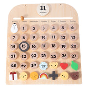 Calendario perpetuo in legno per camera dei bambini Ciondolo desktop cognitivo per bambini, Spec:, Plywood TC, Beech GB