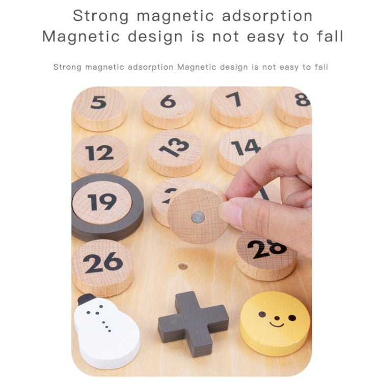 Calendario perpetuo in legno magnetico per bambini
