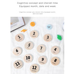 Calendario perpetuo in legno magnetico per bambini