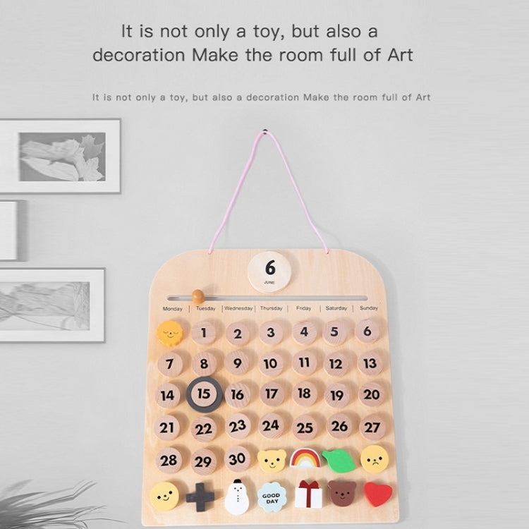 Calendario perpetuo in legno magnetico per bambini