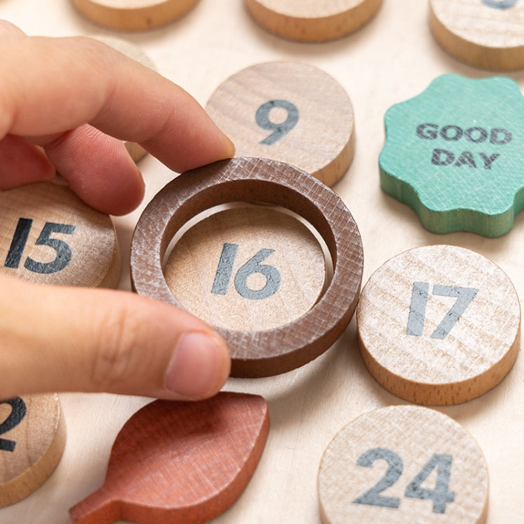 Calendario perpetuo in legno magnetico per bambini
