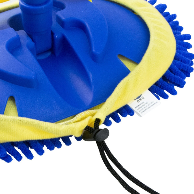 Spazzola ad acqua in ciniglia Mop per la pulizia della spazzola a rullo rotante telescopico, Rotary Royal Blue