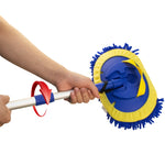 Spazzola ad acqua in ciniglia Mop per la pulizia della spazzola a rullo rotante telescopico, Rotary Royal Blue