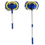 Spazzola ad acqua in ciniglia Mop per la pulizia della spazzola a rullo rotante telescopico, Rotary Royal Blue