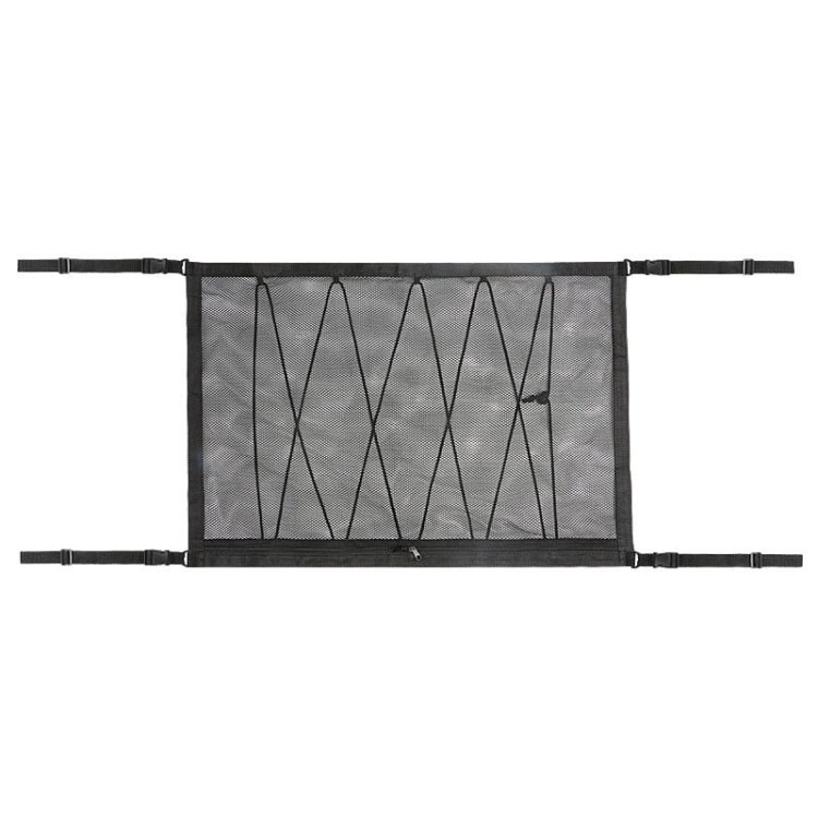 Borsa per rete portaoggetti da soffitto per auto Draw Rope Tasca per rete portaoggetti per auto con cerniera a doppio strato, 80x55cm