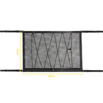 Borsa per rete portaoggetti da soffitto per auto Draw Rope Tasca per rete portaoggetti per auto con cerniera a doppio strato, 80x55cm