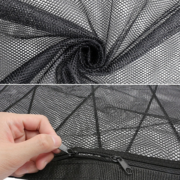 Borsa per rete portaoggetti da soffitto per auto Draw Rope Tasca per rete portaoggetti per auto con cerniera a doppio strato, 80x55cm