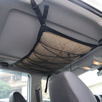Borsa per rete portaoggetti da soffitto per auto Draw Rope Tasca per rete portaoggetti per auto con cerniera a doppio strato, 80x55cm