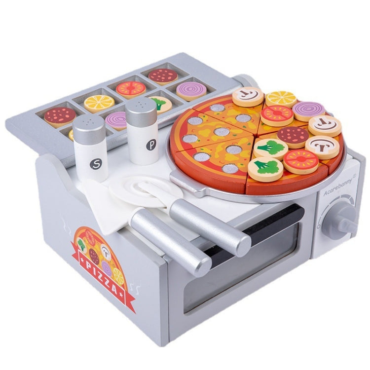 Acarebanny Simulazione in legno Barbecue Forno per pizza I bambini fingono di giocare a un giocattolo, Acarebanny Pizza Oven