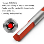 Punta da trapano per torcia in metallo con manico a triangolo in ceramica da 10 pezzi, dimensioni:, 3mm, 4mm, 5mm, 6mm, 8mm, 10mm, 12mm