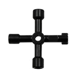 Chiave a triangolo interna con chiave a croce per valvola del contatore dell'acqua dell'ascensore da 4 pezzi, stile:, A Black, A Blue, B Silver, D Silver Center Six-side/Square Hole, E Silver, F Silver, D Silver Center Double-sided Square Hole