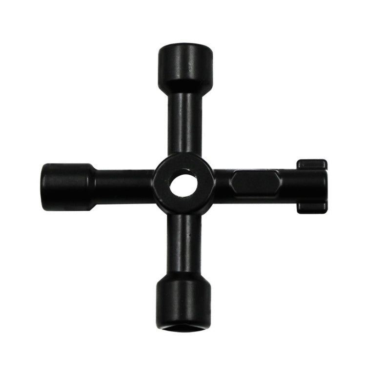Chiave a triangolo interna con chiave a croce per valvola del contatore dell'acqua dell'ascensore da 4 pezzi, stile:, A Black, A Blue, B Silver, D Silver Center Six-side/Square Hole, E Silver, F Silver, D Silver Center Double-sided Square Hole