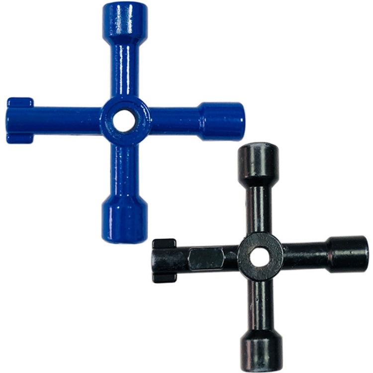 Chiave a triangolo interna con chiave a croce per valvola del contatore dell'acqua dell'ascensore da 4 pezzi, stile:, A Black, A Blue, B Silver, D Silver Center Six-side/Square Hole, E Silver, F Silver, D Silver Center Double-sided Square Hole