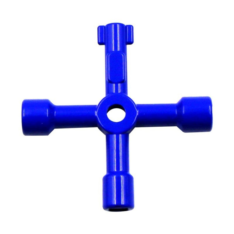 Chiave a triangolo interna con chiave a croce per valvola del contatore dell'acqua dell'ascensore da 4 pezzi, stile:, A Black, A Blue, B Silver, D Silver Center Six-side/Square Hole, E Silver, F Silver, D Silver Center Double-sided Square Hole