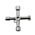 Chiave a triangolo interna con chiave a croce per valvola del contatore dell'acqua dell'ascensore da 4 pezzi, stile:, A Black, A Blue, B Silver, D Silver Center Six-side/Square Hole, E Silver, F Silver, D Silver Center Double-sided Square Hole
