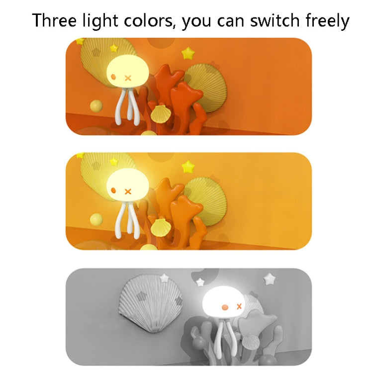 H10 Sensore di silicone intelligente Luce notturna Forma di medusa Protezione degli occhi Luce del sonno, Specifiche:, 1200mAh