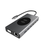 Docking station USB HUB di tipo C BX15W con funzione di ricarica wireless, BX15W