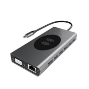 Docking station USB HUB di tipo C BX15W con funzione di ricarica wireless, BX15W