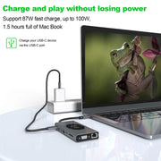 Docking station USB HUB di tipo C BX15W con funzione di ricarica wireless, BX15W
