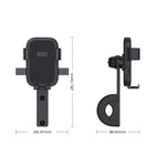 Supporto per bicicletta per specchietto retrovisore in metallo con supporto per telefono cellulare Q1, Metal Rearview Mirror Bicycle Bracket