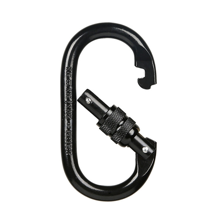 XINDA XDQ96068 Attrezzatura da esterno Arrampicata Blocco principale Moschettone Blocco in acciaio a forma di O Blocco con fibbia in filo, XINDA XDQ96068(Black), XINDA XDQ96068(Silver Red), XINDA XDQ96068(Silver Blue)