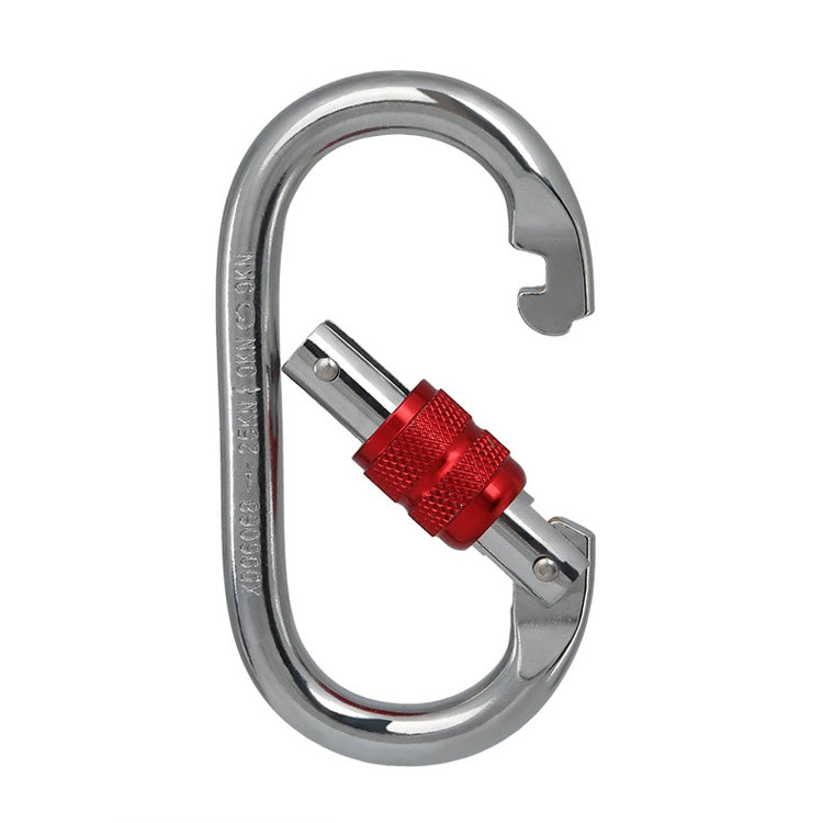 XINDA XDQ96068 Attrezzatura da esterno Arrampicata Blocco principale Moschettone Blocco in acciaio a forma di O Blocco con fibbia in filo, XINDA XDQ96068(Black), XINDA XDQ96068(Silver Red), XINDA XDQ96068(Silver Blue)