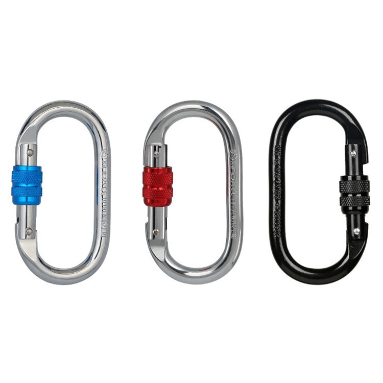 XINDA XDQ96068 Attrezzatura da esterno Arrampicata Blocco principale Moschettone Blocco in acciaio a forma di O Blocco con fibbia in filo, XINDA XDQ96068(Black), XINDA XDQ96068(Silver Red), XINDA XDQ96068(Silver Blue)