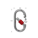XINDA XDQ96068 Attrezzatura da esterno Arrampicata Blocco principale Moschettone Blocco in acciaio a forma di O Blocco con fibbia in filo, XINDA XDQ96068(Black), XINDA XDQ96068(Silver Red), XINDA XDQ96068(Silver Blue)