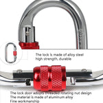 XINDA XDQ96068 Attrezzatura da esterno Arrampicata Blocco principale Moschettone Blocco in acciaio a forma di O Blocco con fibbia in filo, XINDA XDQ96068(Black), XINDA XDQ96068(Silver Red), XINDA XDQ96068(Silver Blue)
