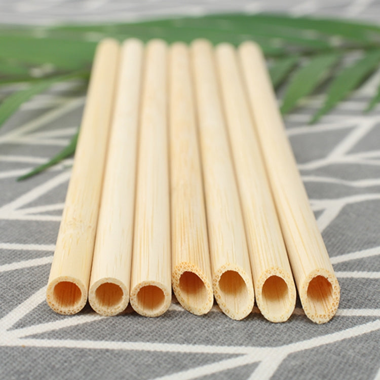 10 pezzi di succo di caffè, tè al latte, cannuccia di bambù degradabile naturale, stile:, 20cm Flat, 20cm Oblique