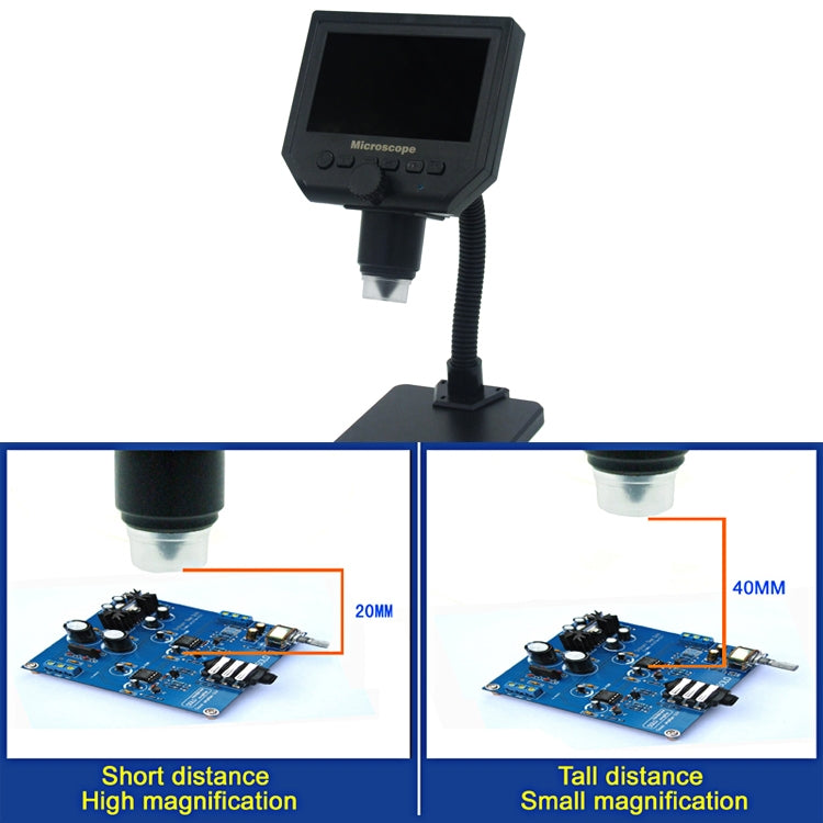 Microscopio elettronico G600W HD con schermo 4.3 pollici