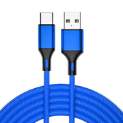 4 PCS 2.4A USB-C / Type-C a USB cavo dati di sincronizzazione di ricarica rapida intrecciato, lunghezza:, 0.25m (Red), 0.25m (Blue), 0.25m (Black), 0.25m (Silver), 1m (Red), 1m (Blue), 1m (Black), 1m (Silver), 1.5m (Red), 1.5m (Blue), 1.5m (Black)     ...