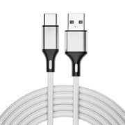 4 PCS 2.4A USB-C / Type-C a USB cavo dati di sincronizzazione di ricarica rapida intrecciato, lunghezza:, 0.25m (Red), 0.25m (Blue), 0.25m (Black), 0.25m (Silver), 1m (Red), 1m (Blue), 1m (Black), 1m (Silver), 1.5m (Red), 1.5m (Blue), 1.5m (Black)     ...