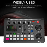 Mixer audio F998 con 16 effetti sonori e riduzione rumore