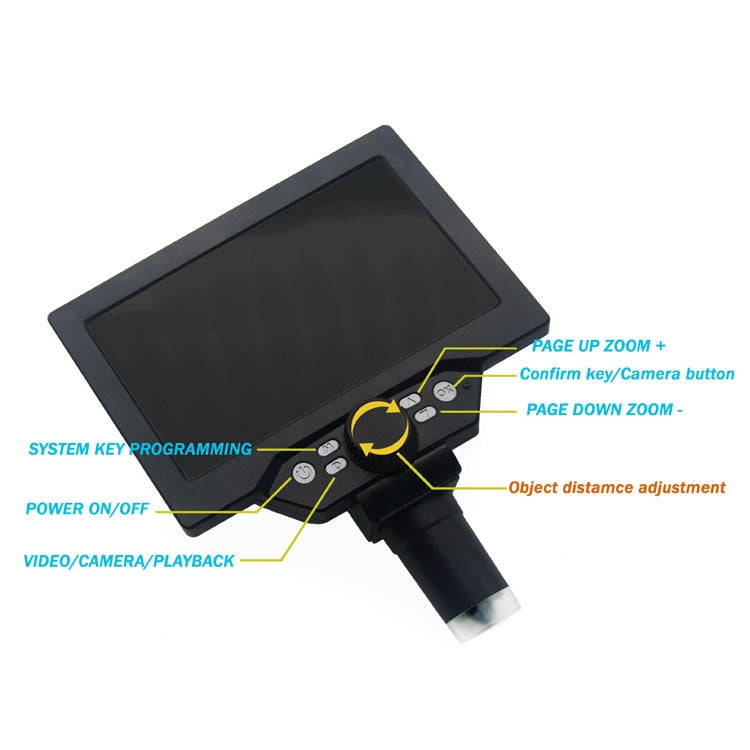 Microscopio digitale portatile 7" LCD 1200X con batteria