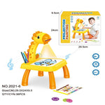 Lavagna giocattolo multifunzionale per pittura a proiezione per bambini, senza penna ad acquerello, stile:, Giraffe Yellow, Blue (No Projection), Pink (No Projection), Giraffe Pink, Dinosaur Blue, Dinosaur Pink