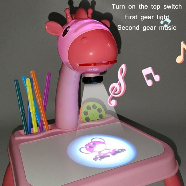 Lavagna giocattolo multifunzionale per pittura a proiezione per bambini, senza penna ad acquerello, stile:, Giraffe Yellow, Blue (No Projection), Pink (No Projection), Giraffe Pink, Dinosaur Blue, Dinosaur Pink