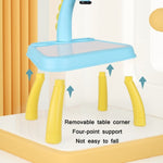 Lavagna giocattolo multifunzionale per pittura a proiezione per bambini, senza penna ad acquerello, stile:, Giraffe Yellow, Blue (No Projection), Pink (No Projection), Giraffe Pink, Dinosaur Blue, Dinosaur Pink